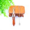 Amethyst Six-Sided Pillar Bullet Pendant Necklace for Women