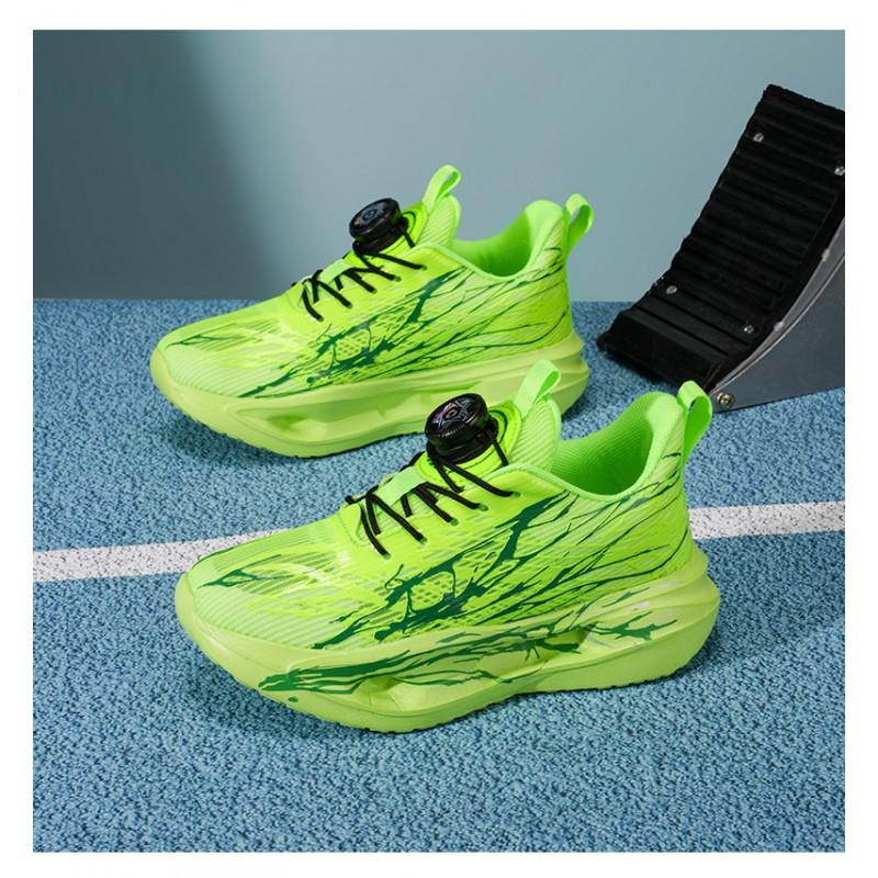 Youth style shoes Kids Running Shoes Boys Lightweight Breathable Mesh Sneakers With Rotating Buckle Outdoor Indoor Sport