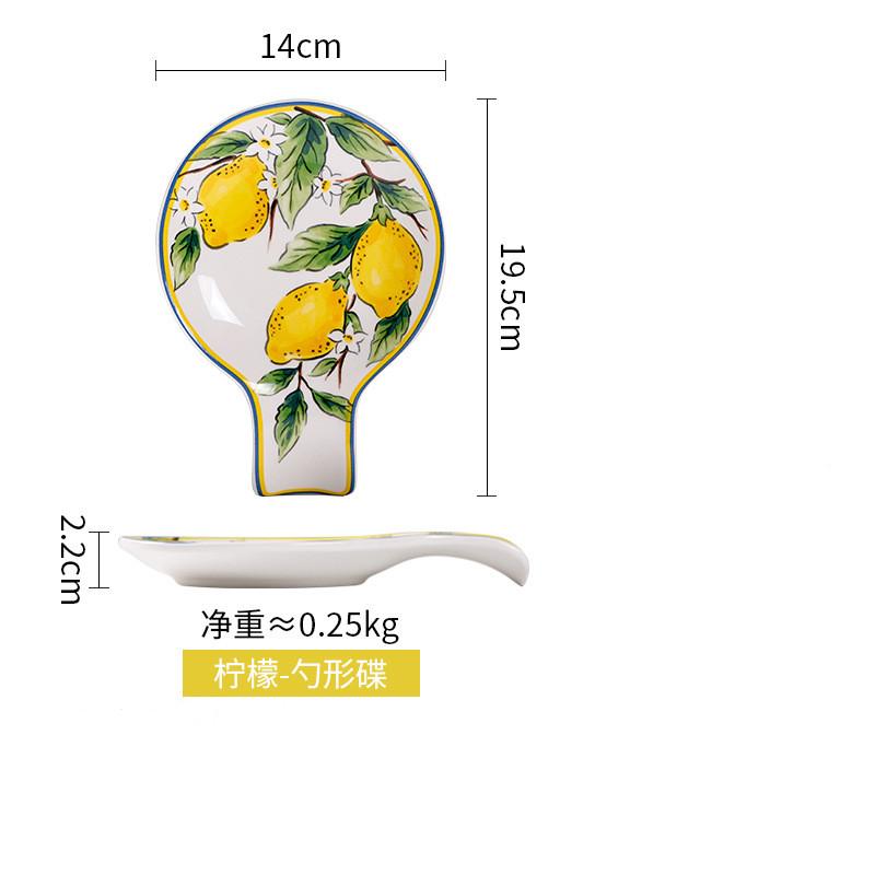 Hand Drawn Ceramic Plates, Dessert Plates, Irregular Tableware, Spoon Holders, Creative Spoon Shaped Snack Plates, Sauce Plates