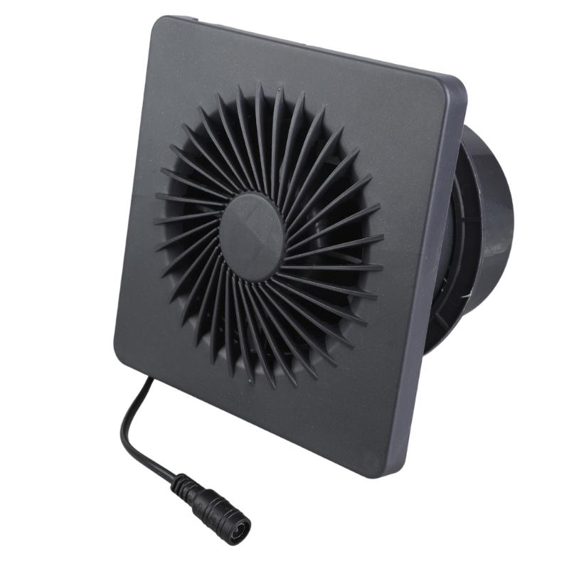 8W Solar Panel Operated 4 Inch Ventilation Fan For Outdoor Shed Pet House Air Quiet Motor