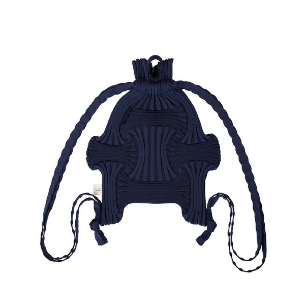 Pleatsmama Navy New Bow Backpack
