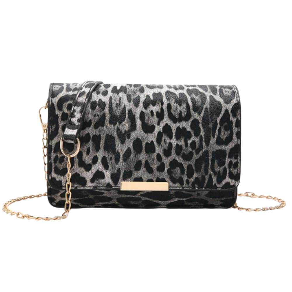 

ORIJIRI Women s Leopard Print Shoulder Bag, Cute, 2-Way, Lightweight, with Wallet (White)