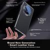 Custodia per telefono Honor Magic V5 Schermo Pieghevole Magnetica a Libro Vera Pelle Copertura Completa Antiurto Ultra-Sottile Finestra Intelligente Premium Business Unisex