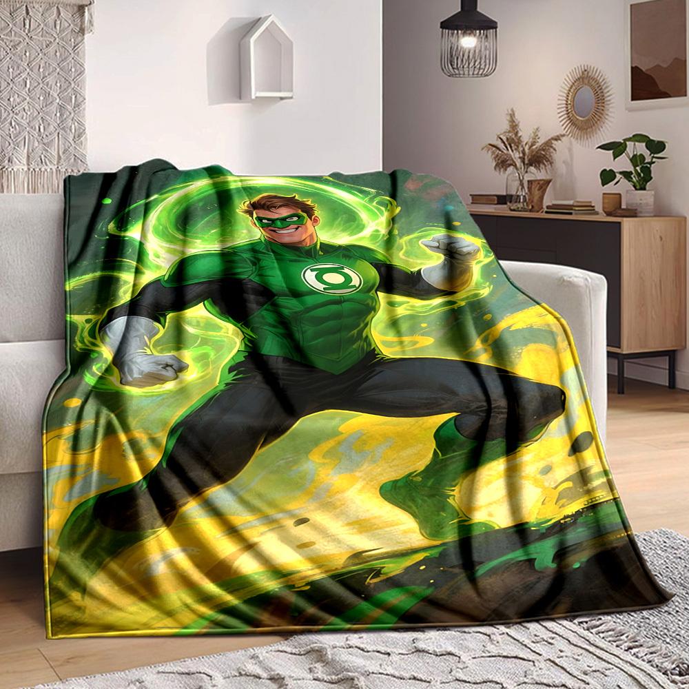 1 pièce Couverture Lanterne Verte Fibre de Polyester, Confort Toutes Saisons pour Canapé, Lit, Bureau, Voiture, Camping Décoration d'Intérieur et Cadeau Idéal, Confort de Bureau