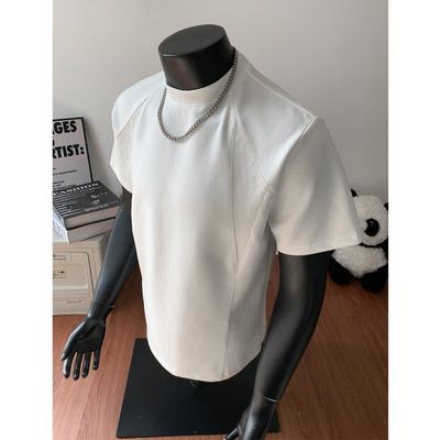 Summer Fashion Round Neck Solid Short Sleeve T-shirt Male Casual Fashion Simple All-match Pullover Tee Top Men