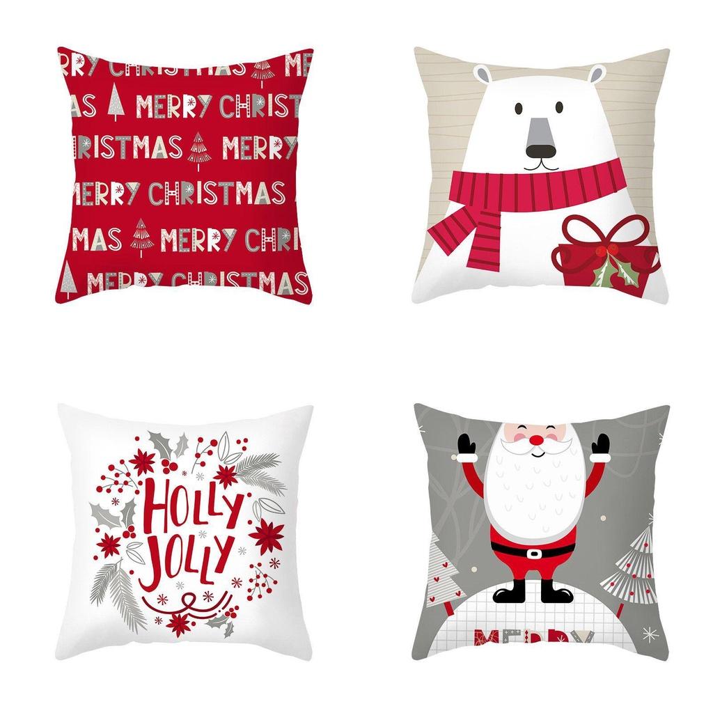 Festlicher Weihnachtsmann Weihnachts-Kissenbezug aus superweichem Pfirsichhaut-Samt für Heimdekoration