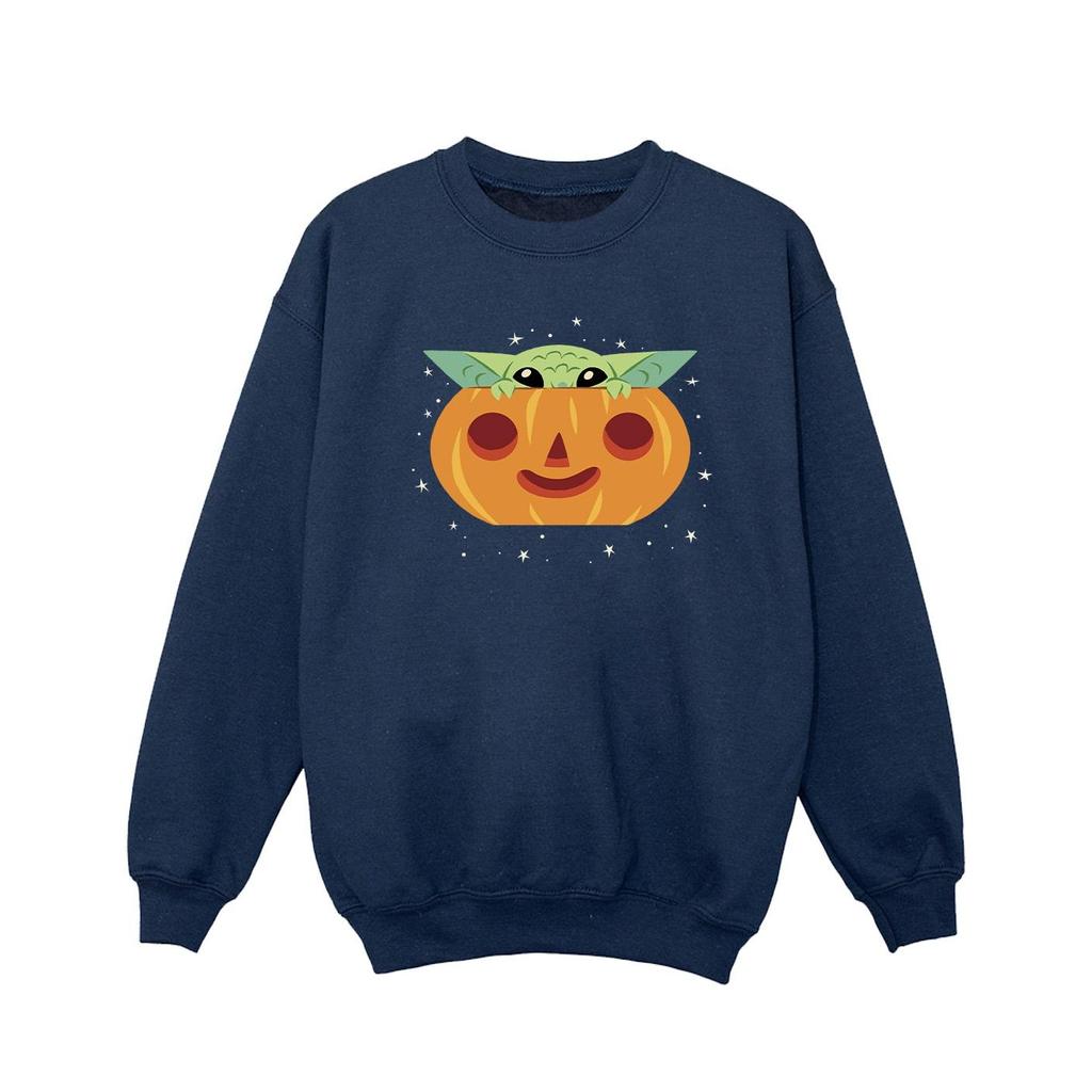 Star Wars Girls The Mandalorian Grogu Pumpkin Sweatshirt