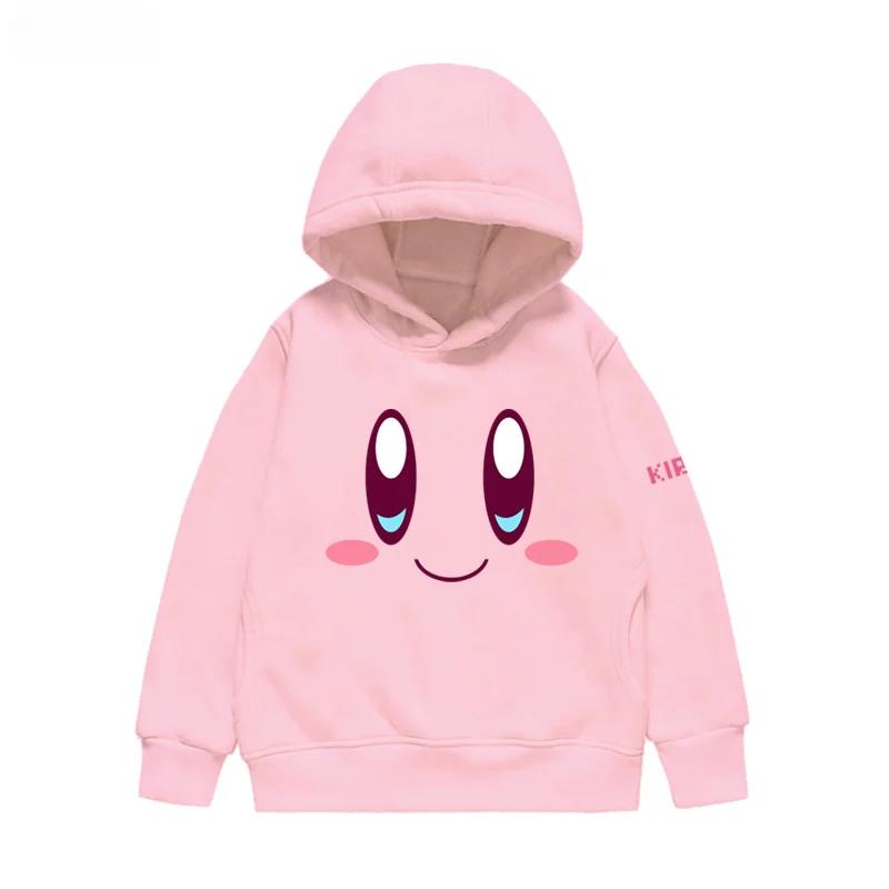 2025 Cute Kirby Hoodies Boys Clothing Kids Children's Boy's Clothing Round Neck Sweatshirt Girls Clothes 4 To 14 Years Hoodies