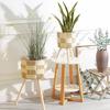 Rattans Handwoven Plant Stand with Legs Floor Planter Basket Rack Garden Plant Shelf