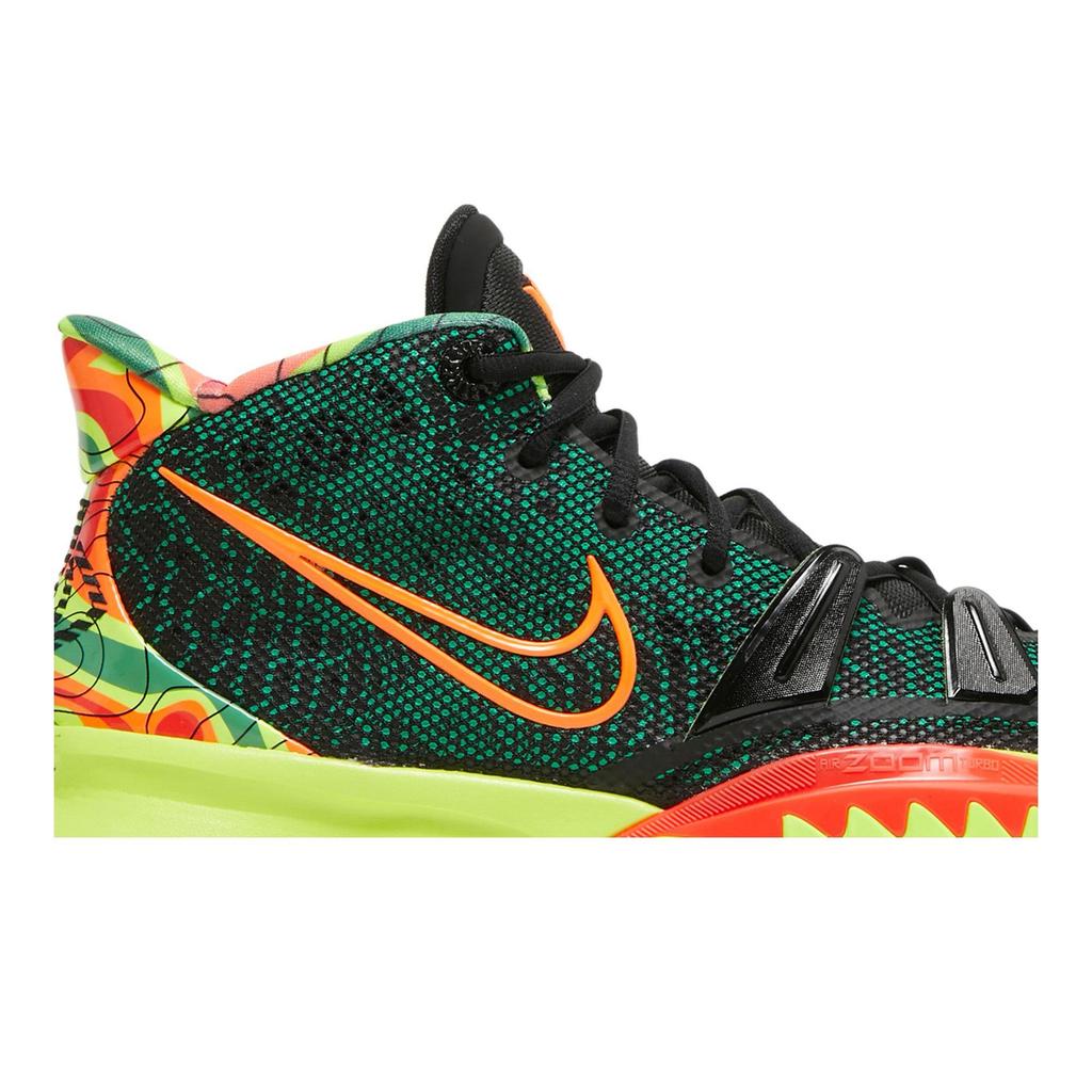 Nike Kyrie 7 'Weatherman Alternate' (Unisex) Black / Stadium Green / Bright Crimson / Total Orange Basketball Shoes DV3265 001