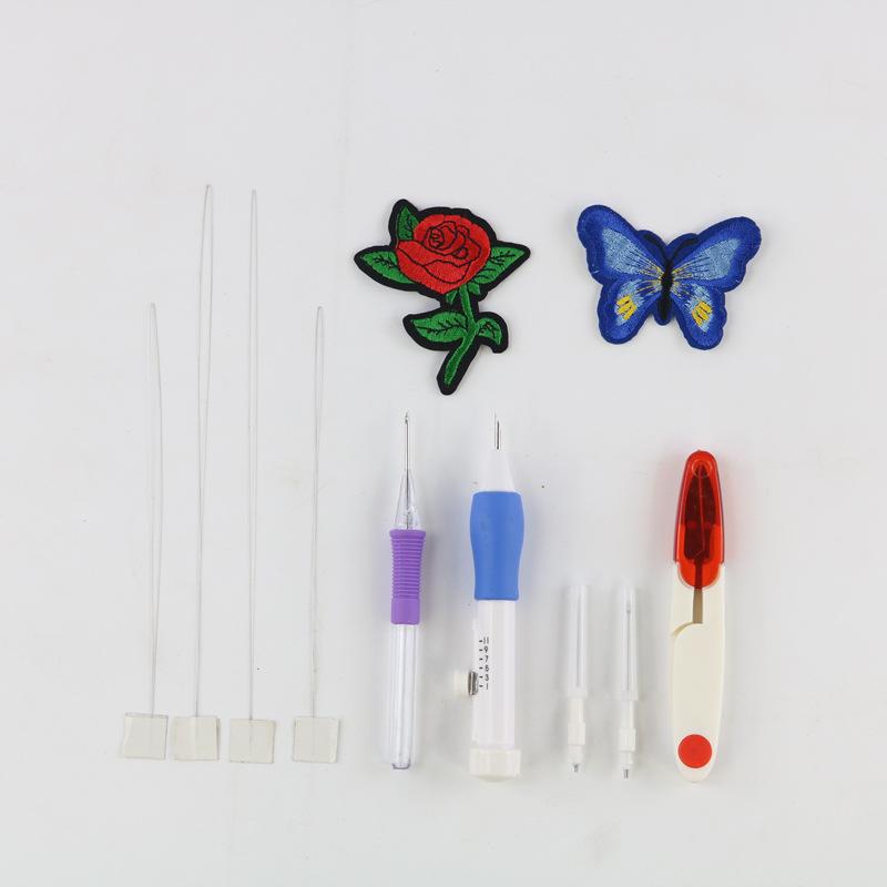 Punch Needle Embroidery Set: Large Needles & Thickened Thread Tools