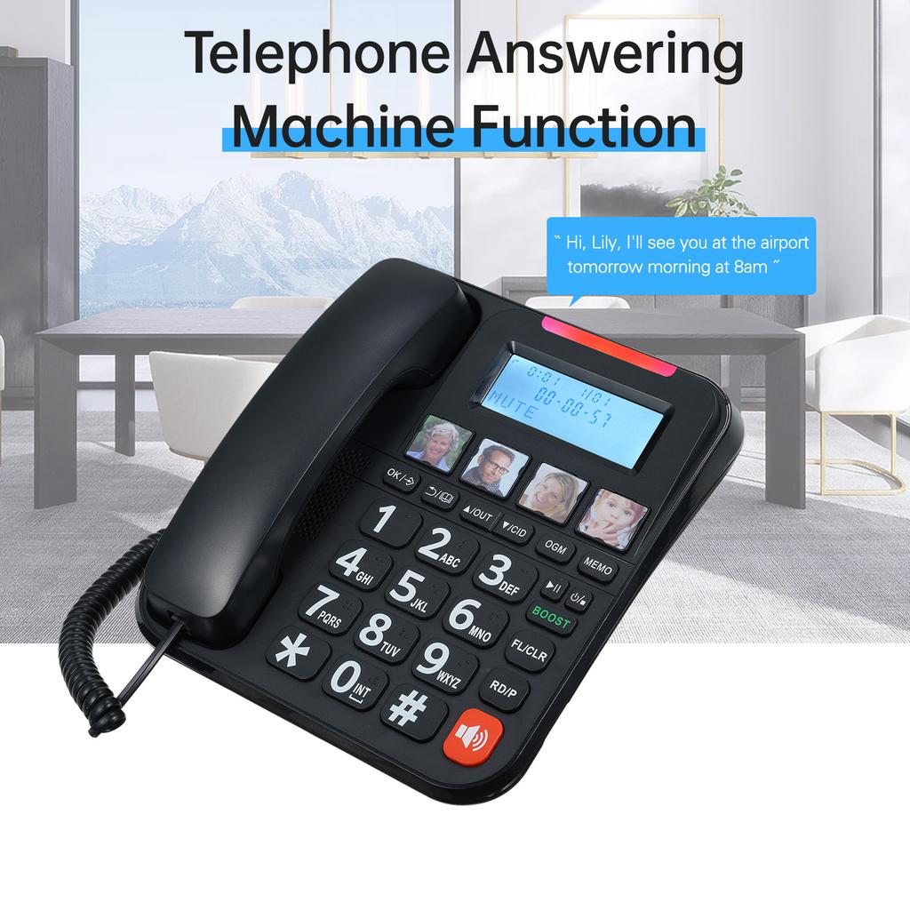 D2015 TAM Sistem telefonic extensibil Sistem telefonic fără fir cu fir cu telefon care răspunde la butoane mari