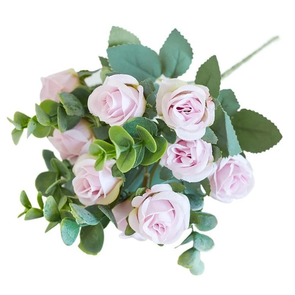 1pcs Artificial Rose Flower Fake Silk Flowers Artificial Flower Wedding Decoration Home Decoration For Outdoor Garden