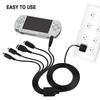 1 Set Multifunktionales USB-Gaming-Kabel 1 zu 5/8 Ladeanschluss für New3DS NDSL Wii U PSP1000/2000 - Langlebiges Gaming-Zubehör