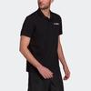 Polo Shirts Men's Black Polo Collar Moderate Straight Fit GR9968