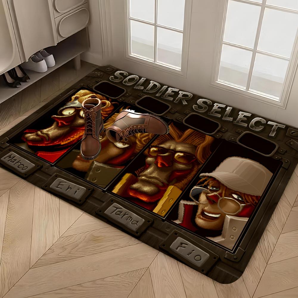 Retro Game Metal Slug Long Rugs Nordic Style Home Doormat Bathroom-Toilet Mats Bedroom Modern Home Decor