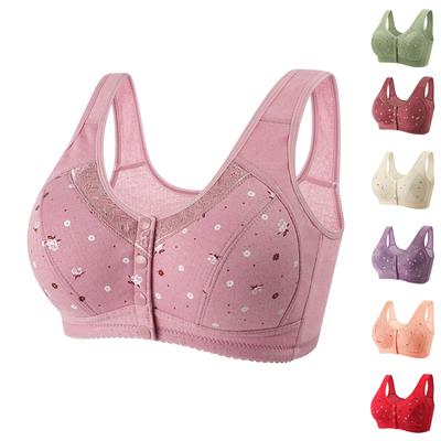 Underwear Women's Sleep Gathering Front Buckle Without Steel Ring Vest Bra