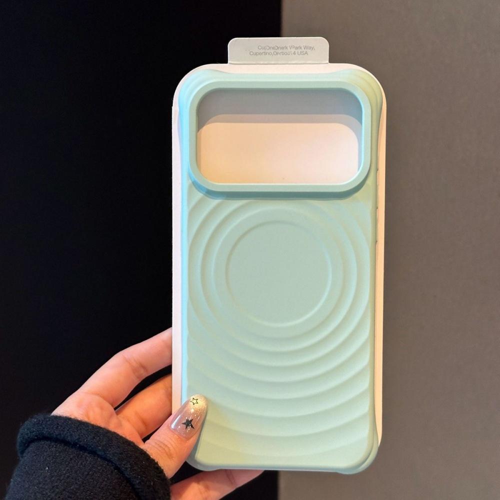 Candy Silicone Protective Velvet Shockproof Case For iPhone 17 Air 16 15 14 13 Pro Max Plus For Magsafe Water Ripple Magnet Capa