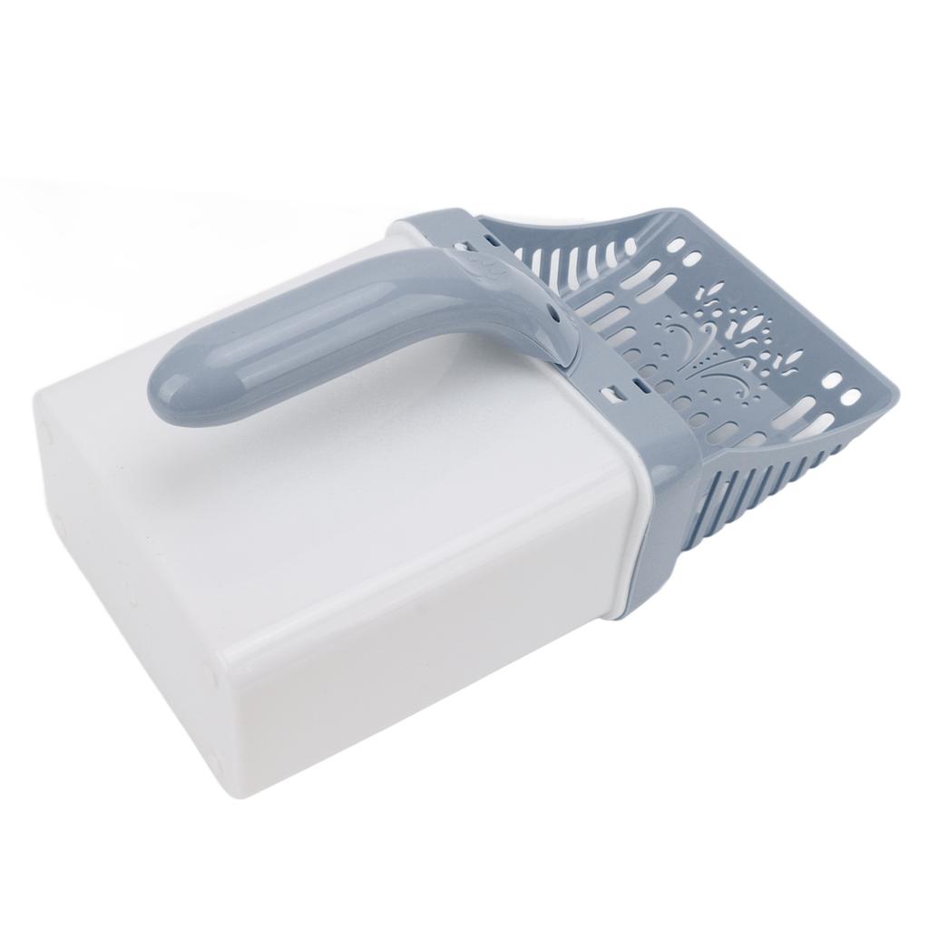 Cat Litter Scoop Holder Plastic Detachable Cat Litter Shovel with Waste Bag Pet Poop CleaningNordic