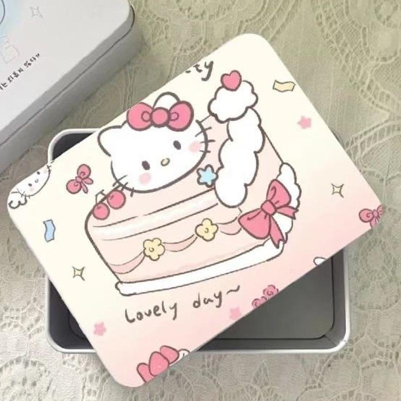 קופסת תכשיטים קוואי הלו קיטי עגילים ניידת שרשרת טבעת קופסת אחסון חמודה מעור PU אביזר מיני קומפקטי לנסיעות