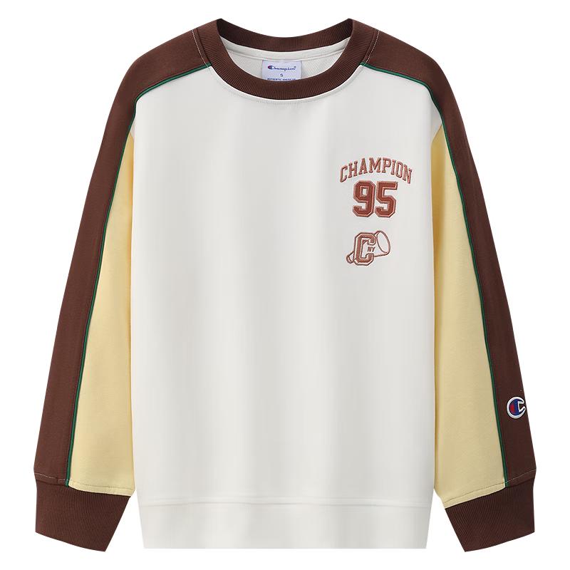 Champion Unisex Kids' Retro Patchwork Crewneck Sweatshirt