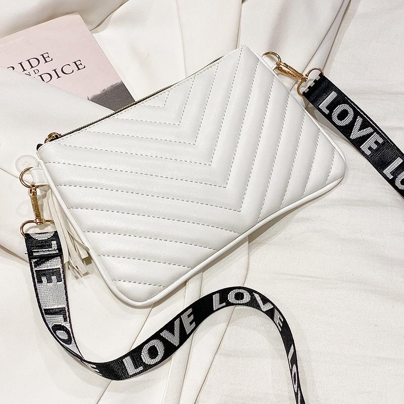 Bag women's pattern new fashion embroidery thread messenger bag women's trend webbing fringed shoulder bag