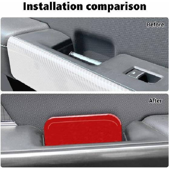 Interior Door Handle Bowl Cover Trim Bezels For Ford F150 2021+ Red Accessories