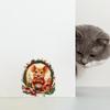 Christmas Cartoon Mouse Wreath Mouse Hole Corner Baseboard Staircase Self Adhesive Wall Sticker Home Decor