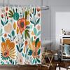 1Pc Plants Pattern Printed Shower Curtain, Funny Style, Waterproof, With 12 Hooks, Bathroom Showers, Bathtub, Home Use