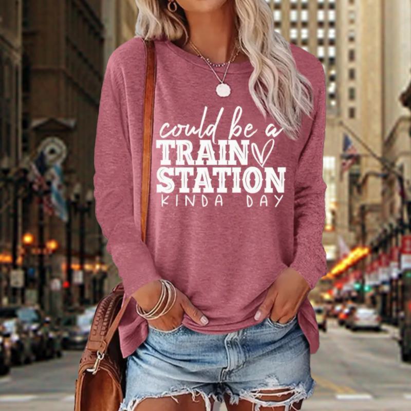 

Женские осенние топы с цветным принтом букв, повседневная футболка с длинным рукавом, топ, блузка 8XL розовый