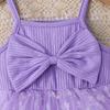 Girls Cute Bow Mesh Halter Dress Summer Kids Fashion Princess Dress