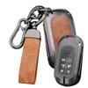 TECART Honda Dedicated Key Case, 6 Buttons, Key Bag, Aluminum Alloy, Genuine Leather, Full