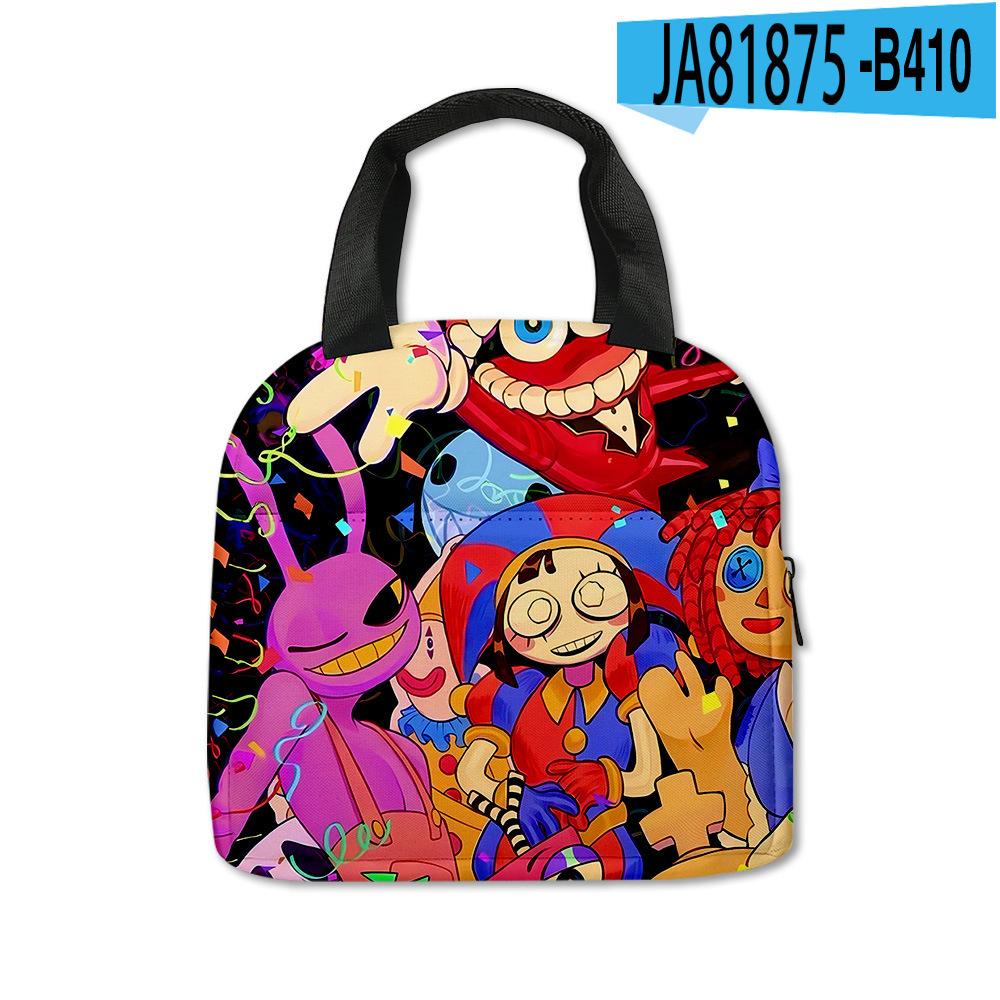 Magic Digital Circus Lunch Bag Aluminum Foil Insulated Lunch Box Tote Bag Children'S Meal Bag With Meal Bag