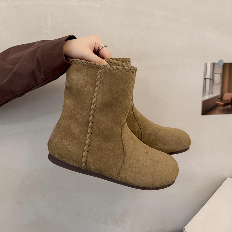 

2025 осень новые ретро меладно увеличивающие рост модные ботинки модные универсальные западные трендовые дизайнерские короткие ботинки 35 хаки