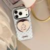 Blue Polka Dot iPhone 17PM Case with Magnetic Bracket; Compatible with iPhone 14/15 & 16.