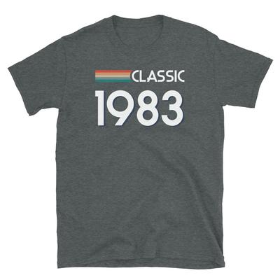 Classic Retro Inspired Graphic Birthday 1983 Vintage Short-Sleeve Unisex T-Shirt