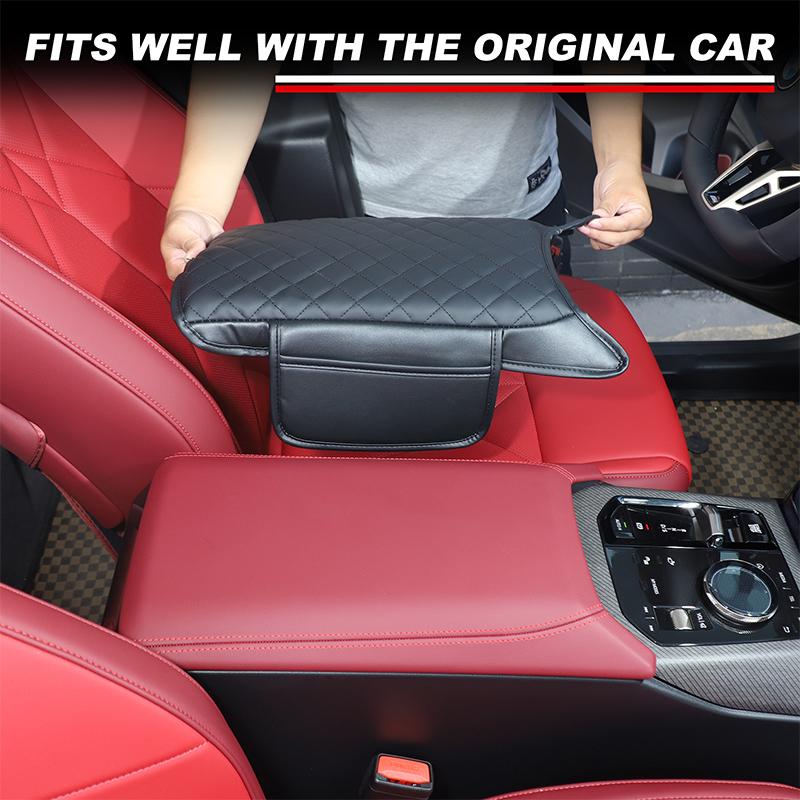 metyoucar For BMW X3 G45 2025-2026 Leather Black Car Central Control Armrest Box Cover Storage Bag Interior Car Accessories