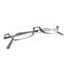 Latest Half Moon Alloy Metal Spring Hinge Reading Eyewear Half Frame Ultra Light Resin Eyeglasses Vision Care +1.00~+4.0 Diopter HD Lens