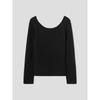 Anggae Scooped Neck Pullover Black