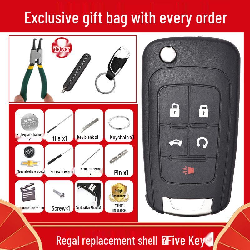 Buick Excelle GT Regal & Chevrolet Cruze Car Remote Key Shell Replacement.