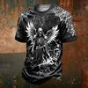 Men's Halloween Printed Short Sleeve Neck T-Shirt Graphic Tee