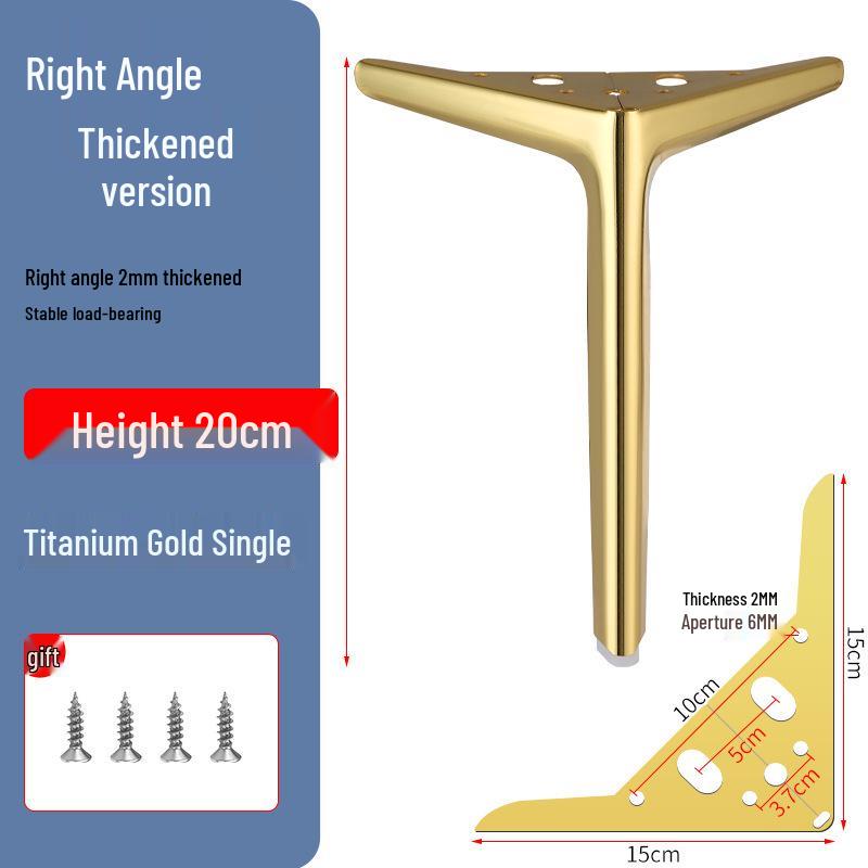 Thickened Metal Triangular Legs for Furniture: Sofa, TV Cabinet, Display Cabinet, Coffee Table, Bedside Table.