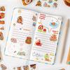 6Sheets/Pack Cute Cartoon Capybara Stickers Transparent Waterproof Stickers School Supplies Diary Decoration Stickers Stationery