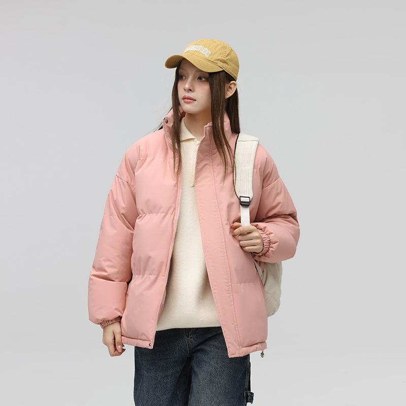 

2025 Пуховик на хлопковой подкладке Мужской Зимний Среднего возраста Свободный Хлопковый пуховик Утепленный Теплый Пуховик Хлопковая куртка 4XL розовый