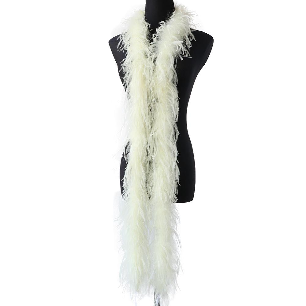 1Ply Ostrich Feather Boa Long High Quality Ostrich Feather Scarf Trims for Party Halloween Clothing Decoration Shawl 2 Meters