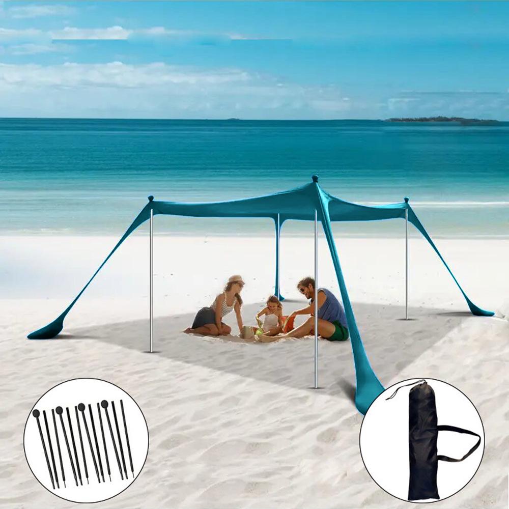 Cort de plajă Copertină portabilă pentru camping și protecție solară