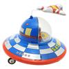 MS635 Space Saucer 7080 Nostalgic Theme Coffee Shop Ornament Creative Gift Tin Toy