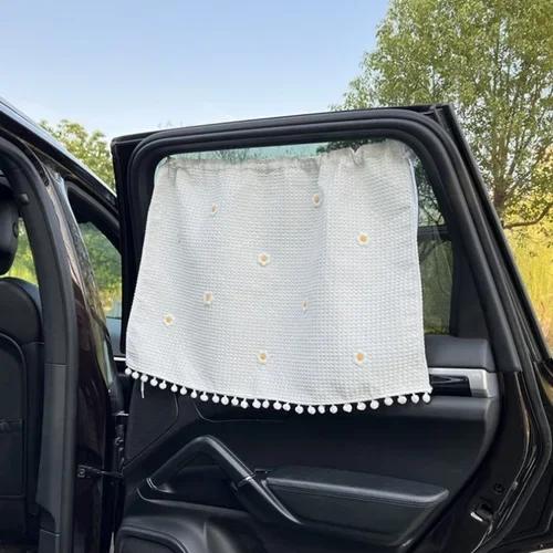 Suction Cup Curtain In The Car Window Sunshade Cover Cartoon Universal Side Window Sunshade UV Protection For Kid Baby Children