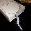 Elegante Collana Choker con Nappa di Diamanti Light Luxury per Donna