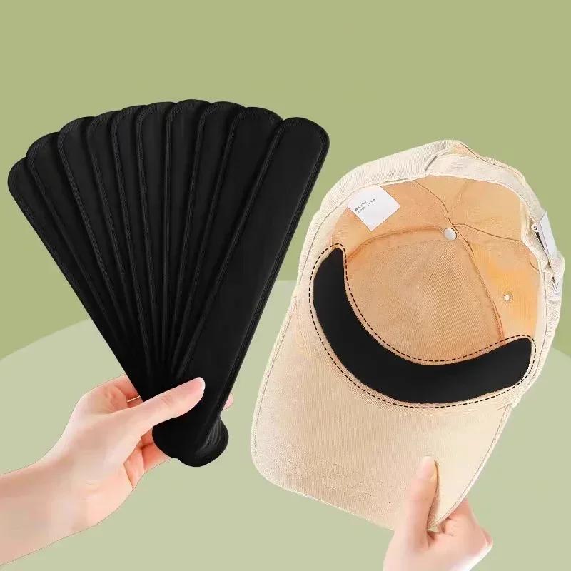 10/40pcs Women's Hat Sweat Absorber Stickers Men Anti-dirt Sports Belt Cap Rim Invisible White Tape Hat Size Reducer Liner Pads
